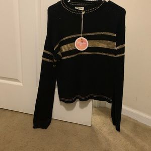Show me your mumu black and gold sweater